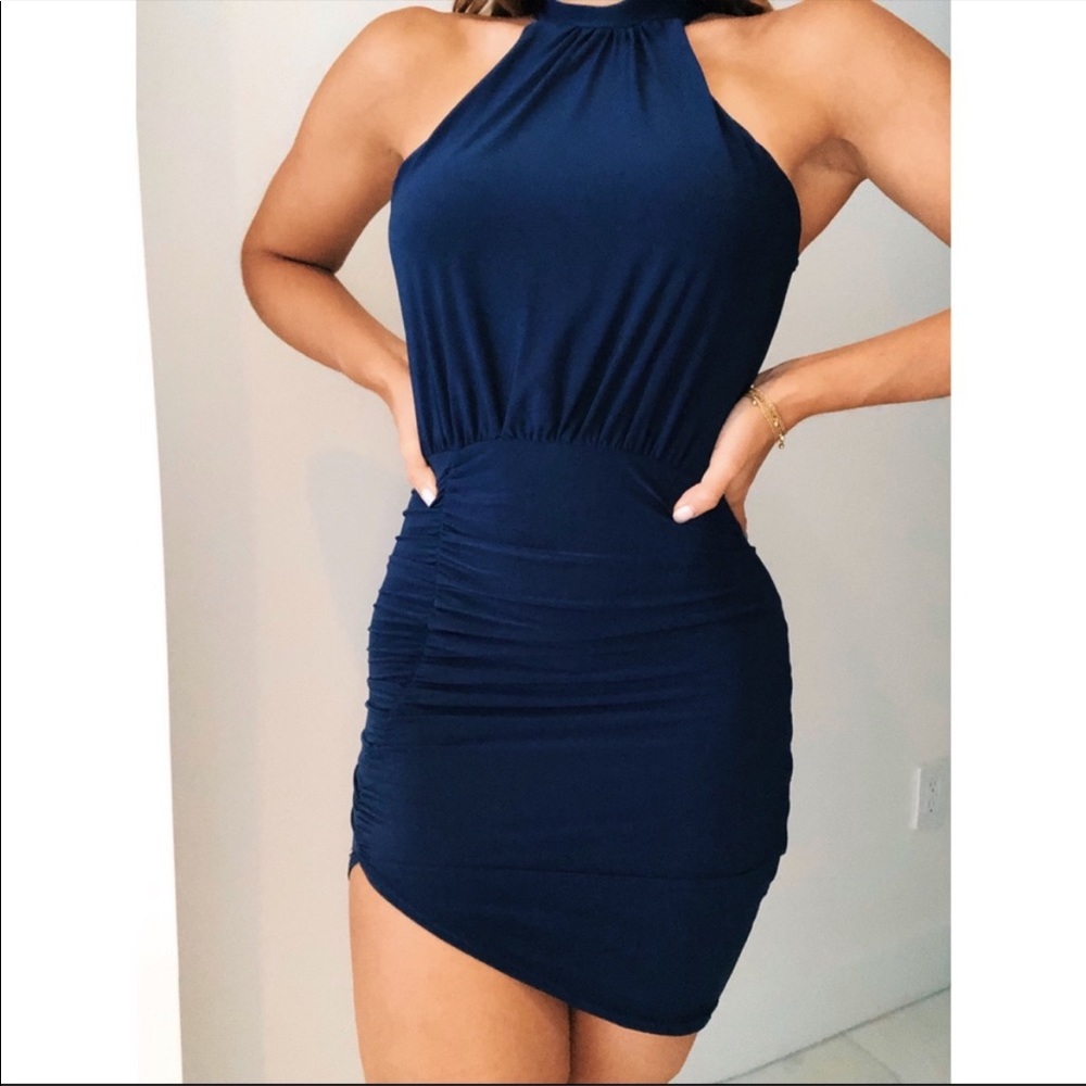 Mini blue dress